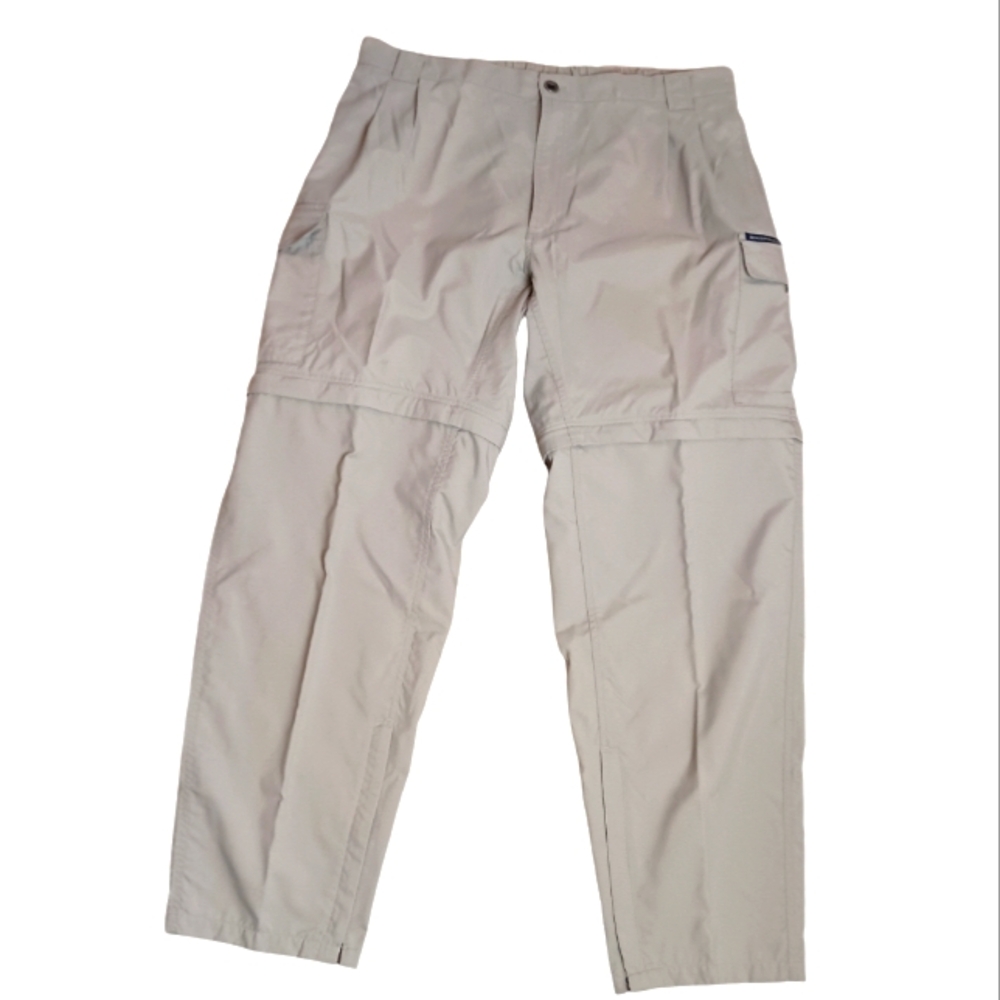 Exofficio Convertible Cargo Pants Men XL Tan Outdoors Hiking Fishing 32" Inseam